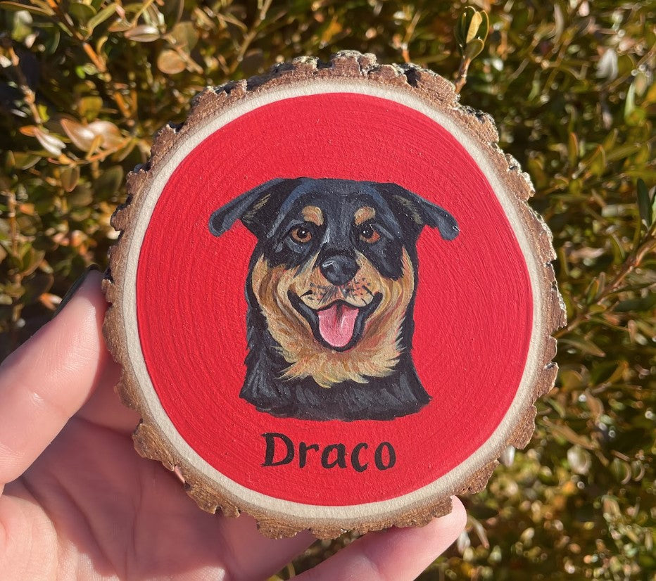 Pawtrait on Wood Ornament