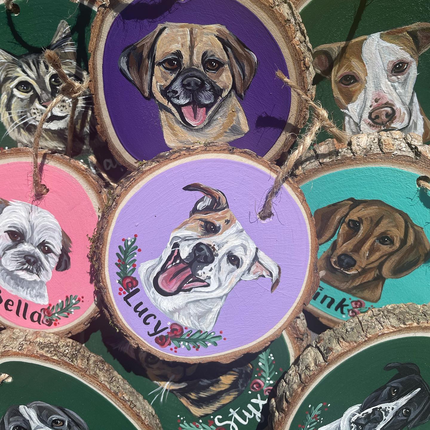 Pawtrait on Wood Ornament