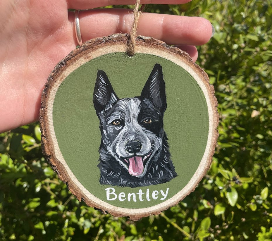 Pawtrait on Wood Ornament